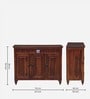Mayur Sheesham Wood Cabinet In Honey Oak Finish