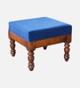Mayur Sheesham Wood Nesting Coffee Table Set in Honey Oak Finish With Cushioned Stools