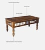 Mayur Sheesham Wood Nesting Coffee Table Set in Provincial Teak Finish With Cushioned Stools