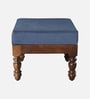 Mayur Sheesham Wood Nesting Coffee Table Set in Provincial Teak Finish With Cushioned Stools