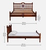 Mayur Sheesham Wood Queen Size Bed In Honey Oak Finish