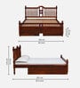 Mayur Sheesham Wood Queen Size Bed In Honey Oak Finish With Drawer Storage