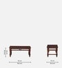 Mayur Sheesham Wood Nesting Coffee Table Set in Honey Oak Finish With Cushioned Stools