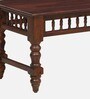 Mayur Sheesham Wood Nesting Coffee Table Set in Honey Oak Finish With Cushioned Stools