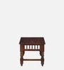 Mayur Sheesham Wood Nesting Coffee Table Set in Honey Oak Finish With Cushioned Stools
