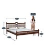 Mayur Sheesham Wood King Size Bed In Honey Oak Finish