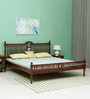 Mayur Sheesham Wood King Size Bed In Honey Oak Finish