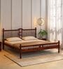 Mayur Sheesham Wood Queen Size Bed In Honey Oak Finish