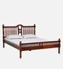 Mayur Sheesham Wood Queen Size Bed In Honey Oak Finish