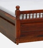 Mayur Sheesham Wood Queen Size Bed In Honey Oak Finish With Drawer Storage