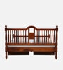 Mayur Sheesham Wood Queen Size Bed In Honey Oak Finish With Drawer Storage