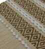 Maze Handwoven Cotton Table Runner-Fawn