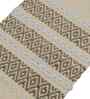 Maze Handwoven Cotton Table Runner-Fawn