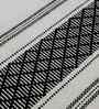 Maze Handwoven Cotton Table Runner-Grey