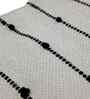 Maze Handwoven Cotton Table Runner-Ivory