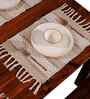 Maze Handwoven Cotton Tablemat-Beige Set of 2