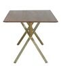 Mazi Solid Wood 6 Seater Dining Set in Autumn Brown Finish