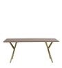 Mazi Solid Wood 6 Seater Dining Set in Autumn Brown Finish