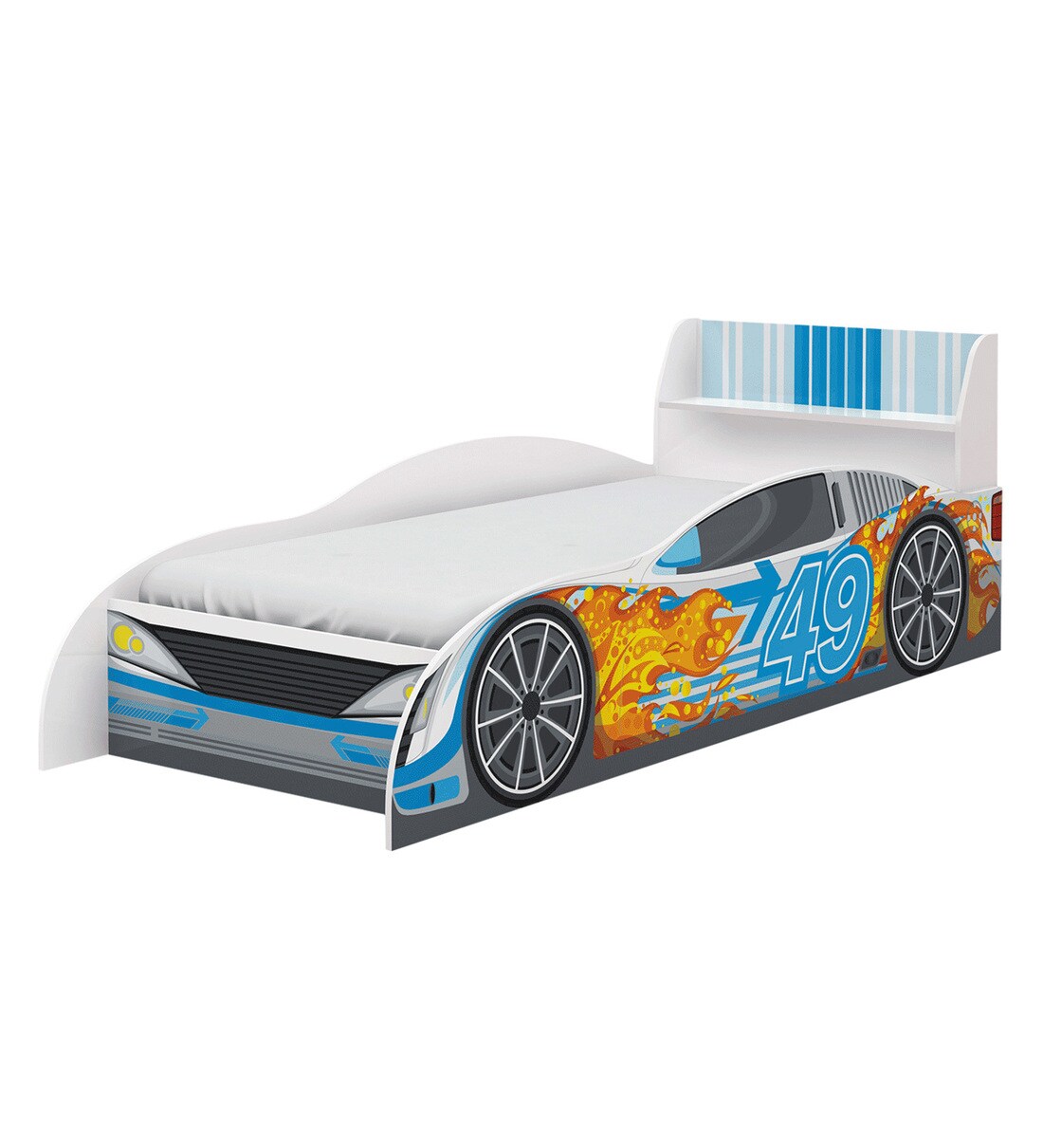 Buy McLaren Racer Baby Car Bed in Blue Colour by Mollycoddle Online