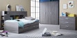 McTyler Teen Bed with Trundle & Storage in Prata Oak Finish McTyler Teen Bed with Trundle & Storage in Prata Oak Finish