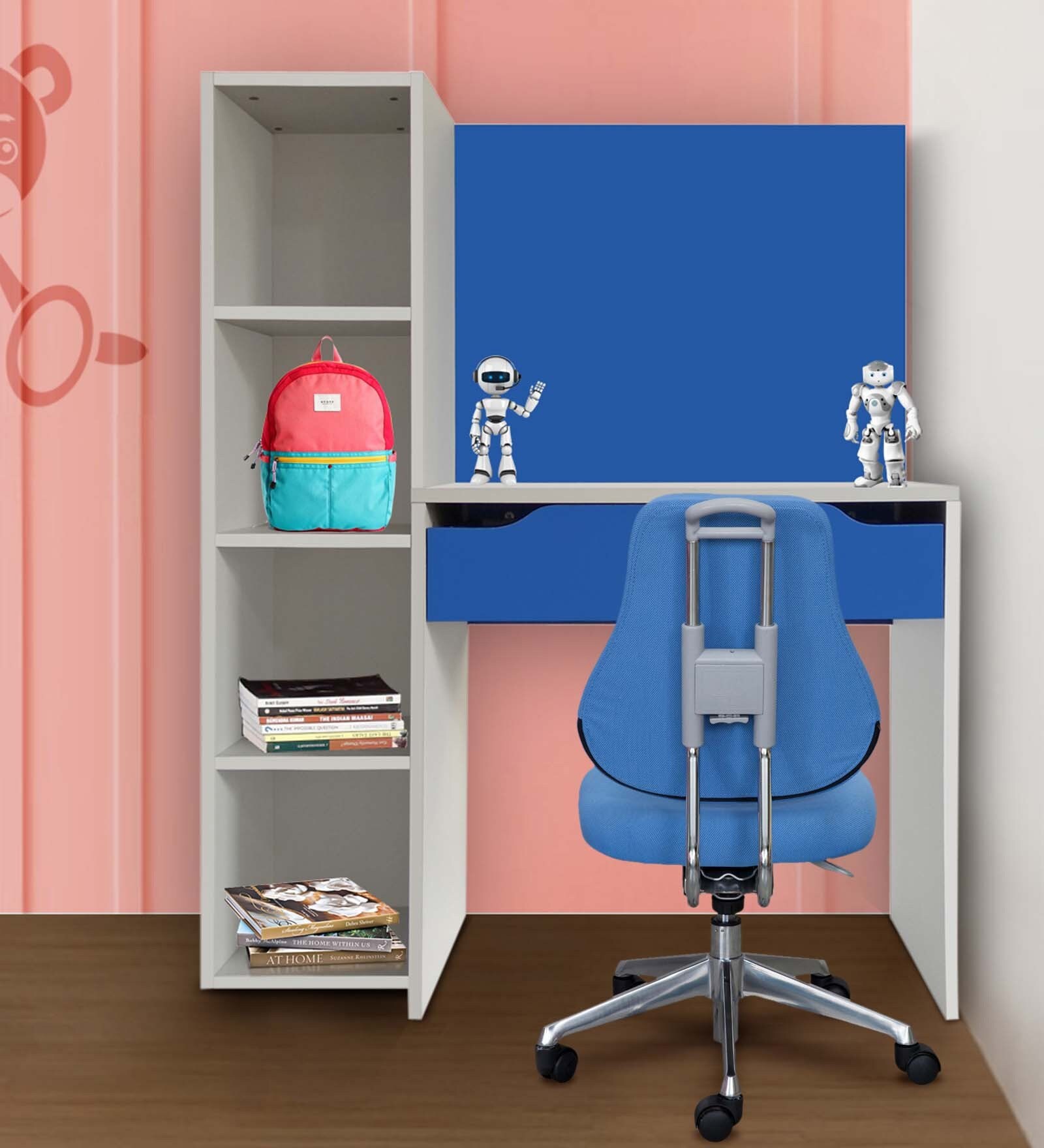 Buy McGyro Study Table in Blue & Grey Finish by Mollycoddle Online Kids Study Tables Kids