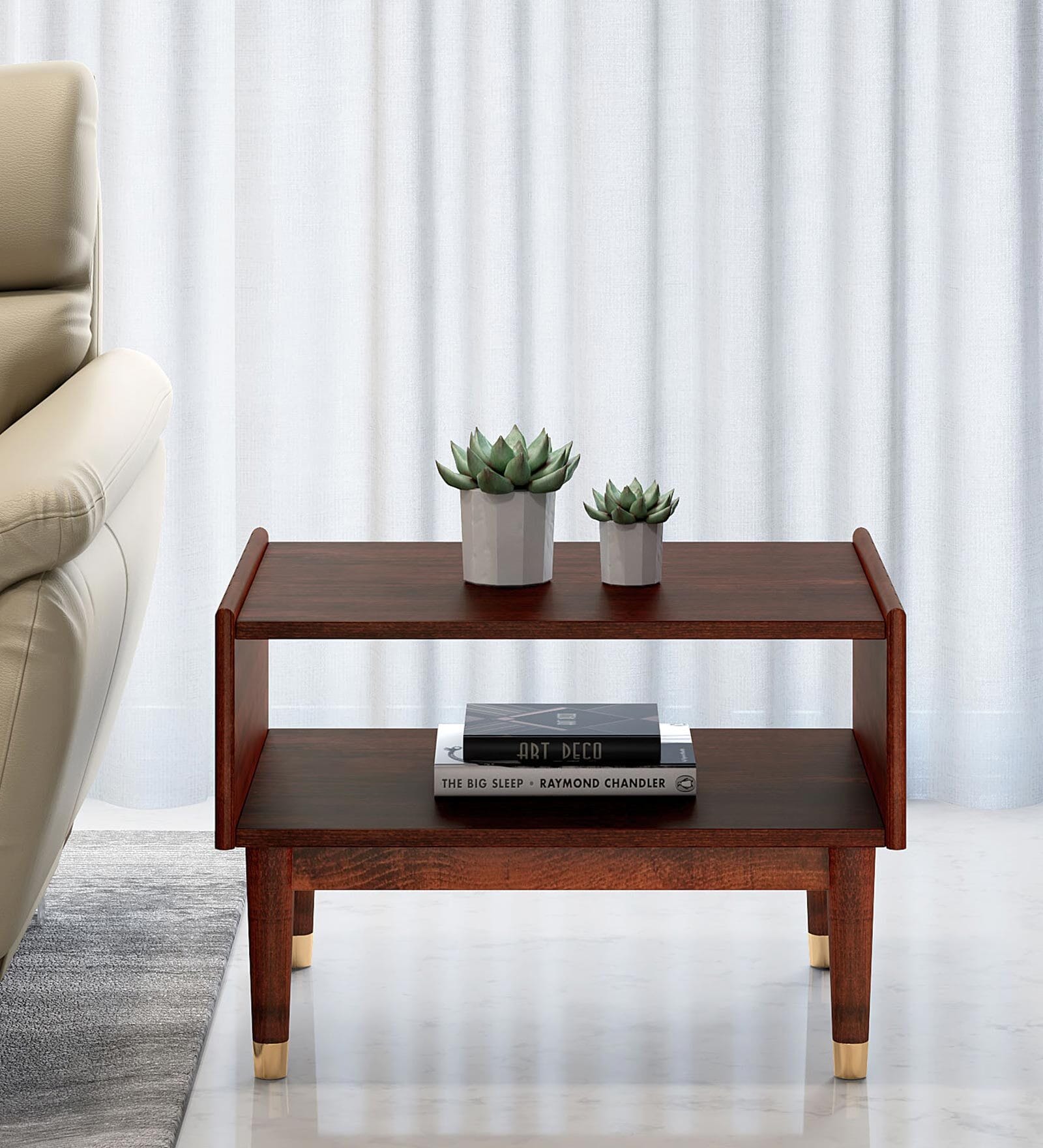 Mcmillan End Table In Brown Finish