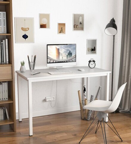 white short desk