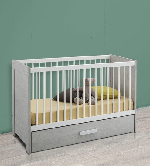 Buy Mczuriel Adjustable Height Baby Crib Bed In Bristol Oak Finish