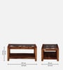 Valencia Sheesham Wood Coffee Table in Scratch Resistant Rustic Teak Finish With Glass Top