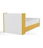 McZoe Trundle Bed with Headboard Storage in White & Yellow Finish