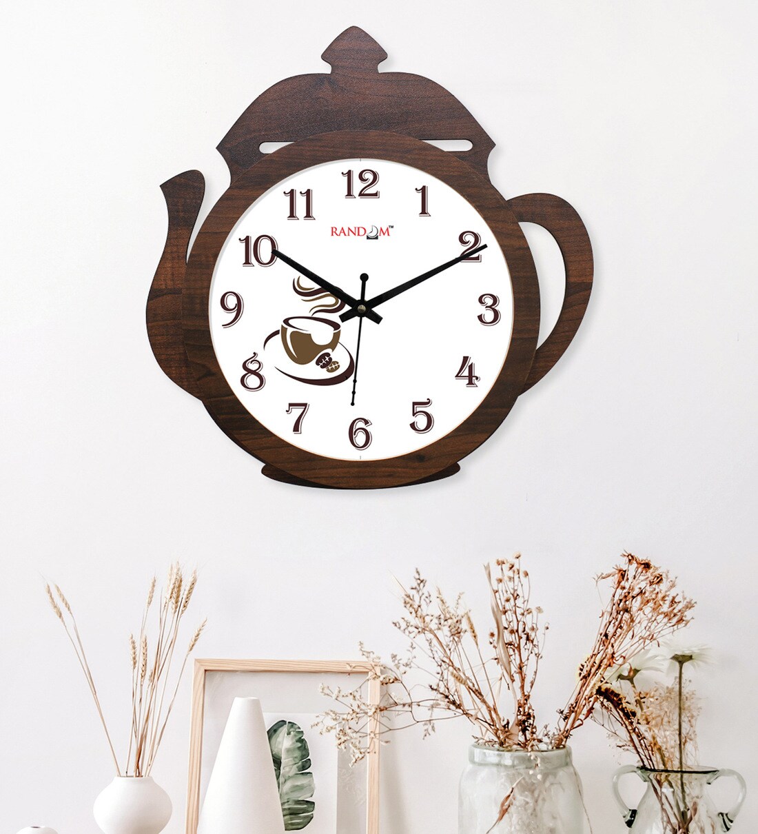 Buy Mdf Tea Pot Laminated Designer Wall Clock By Random Online Modern Wall Clocks Wall Clocks Home Decor Pepperfry Product