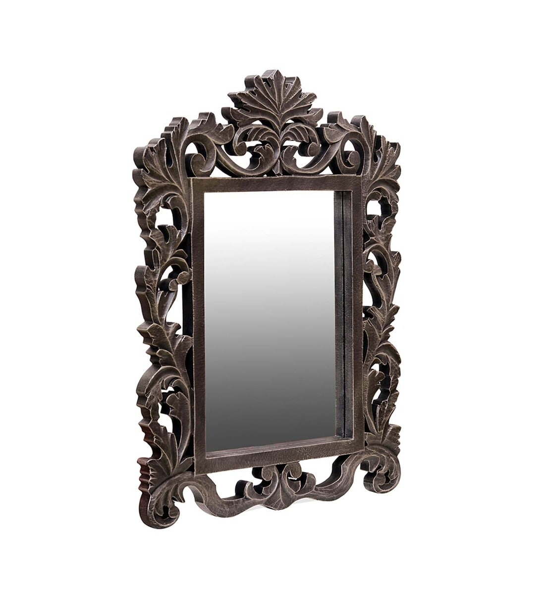 Buy MDF 17 x 22 Inch Hand Painted Framed Rectangle Mirror by Craft Tree