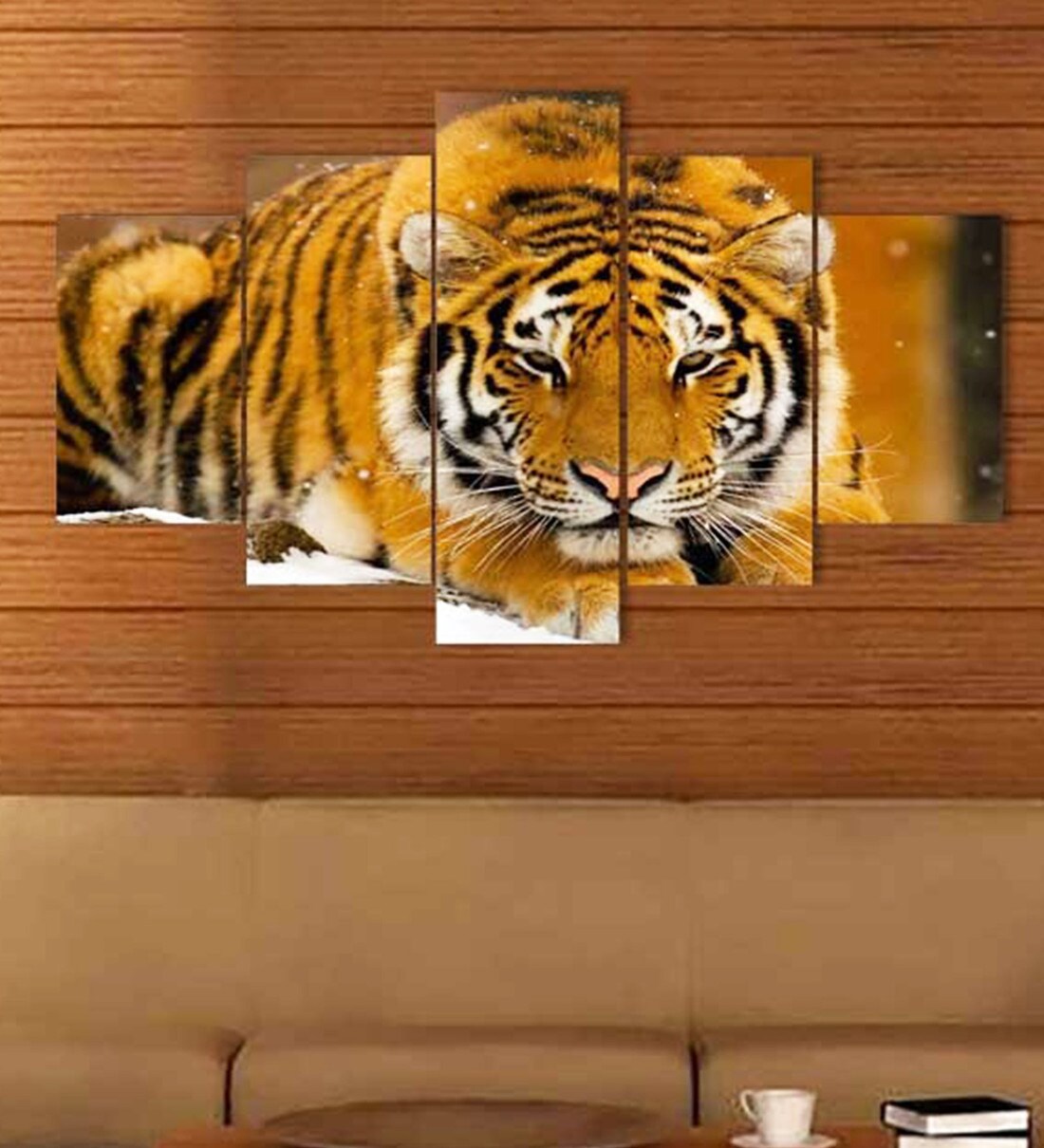 Buy MDF Tiger Multi-framed Wall Decor by Go Hooked Online - Wildlife ...