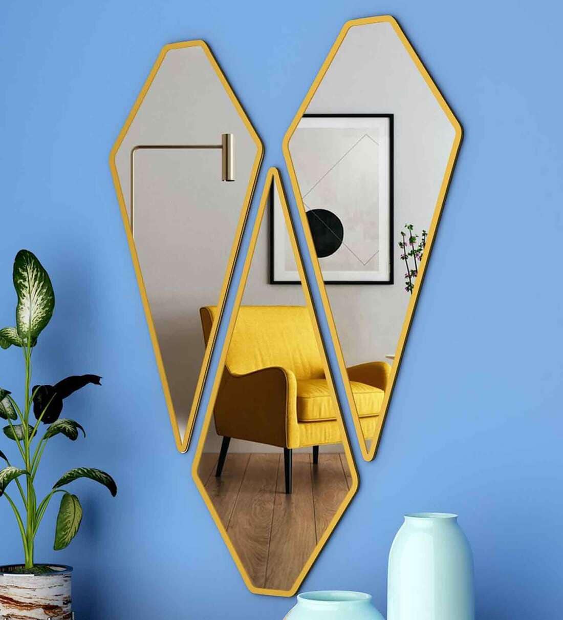 Buy Multicolour MDF French Wall Mirror at 53% OFF by VibeCrafts