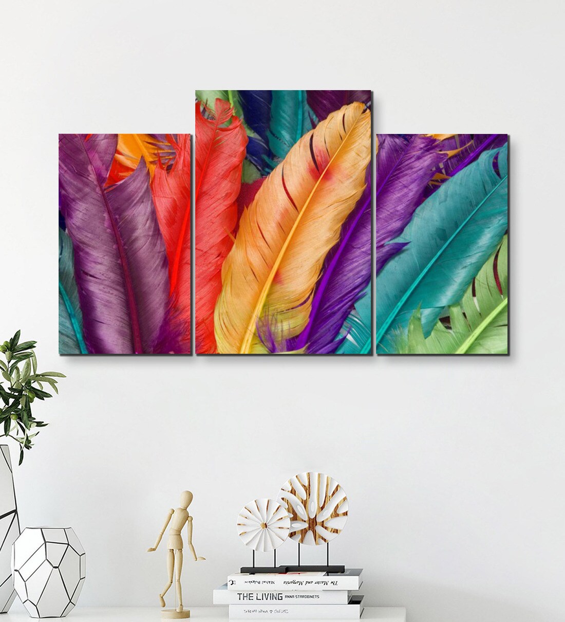 Buy MDF Digital Print Set of 3 Wall Art Painting by Go Hooked at 55% ...