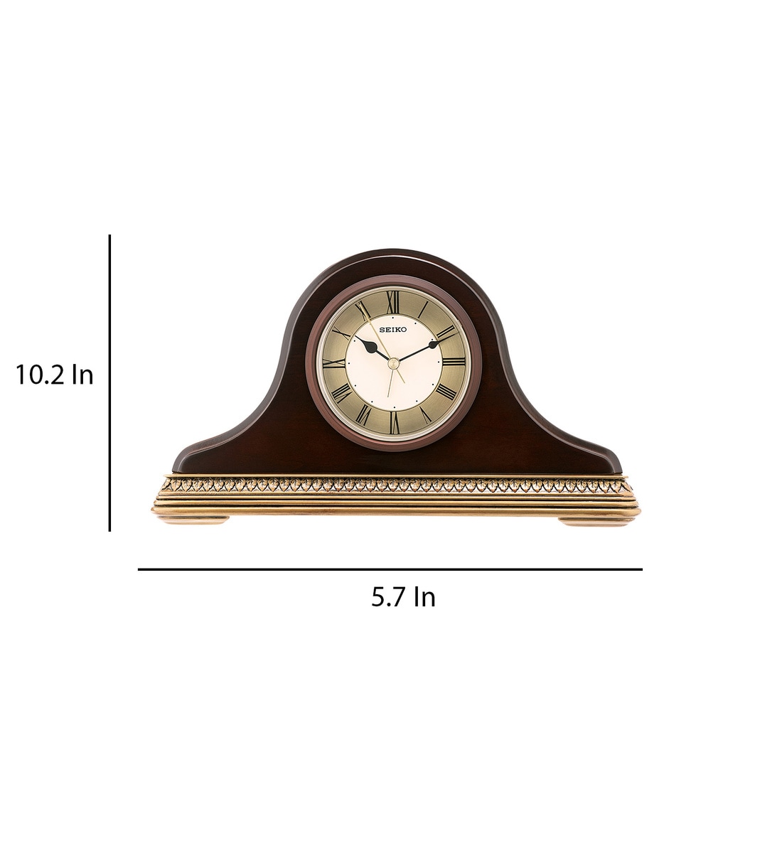 Buy Wooden Mantel Wall Clock QXE017B By Seiko Online Table Clocks
