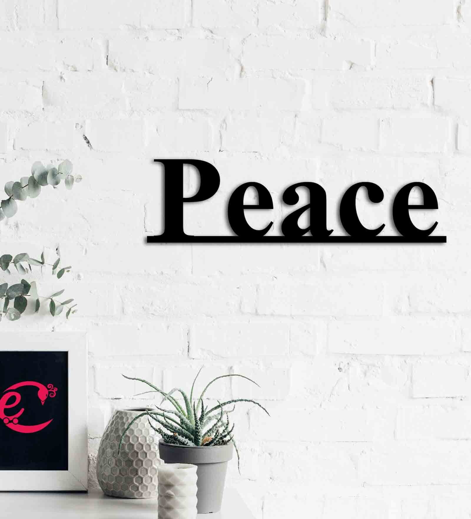 MDF "Peace" Wooden Wall Hanging