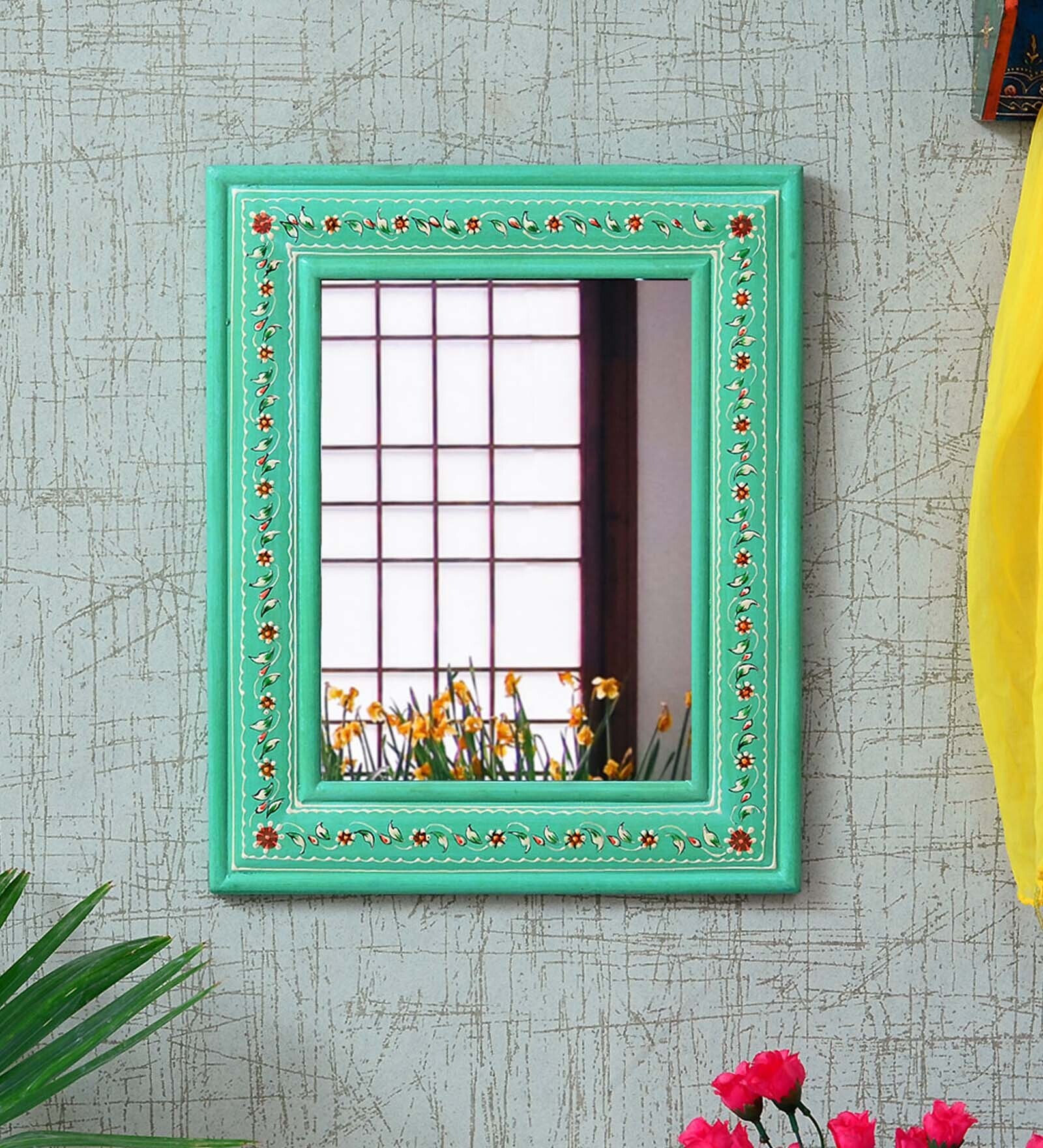 Blue MDF Creation Wall Mirror