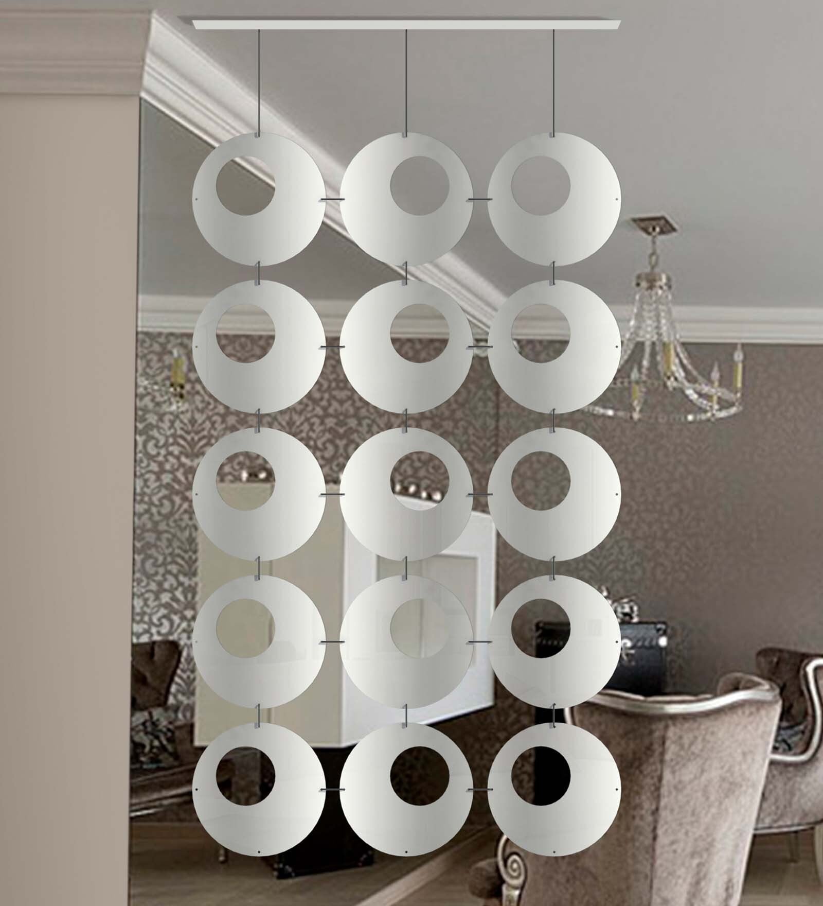 MDF 84 x 36 Inch Hanging Room Divider