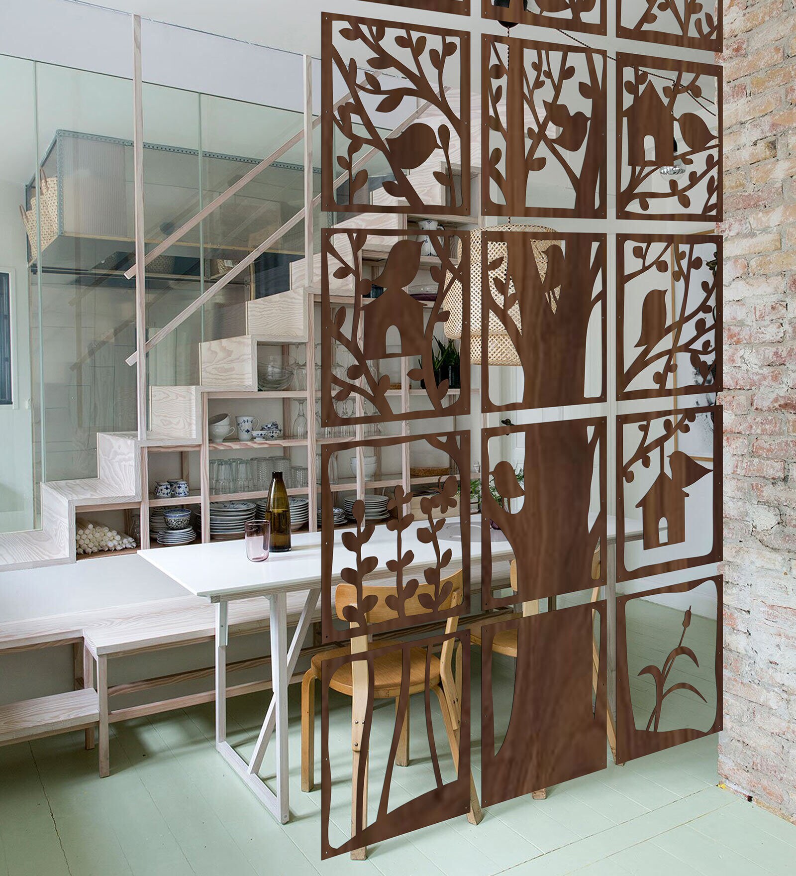 Mdf Zurich 84X 36 Inch Hanging Room Divider