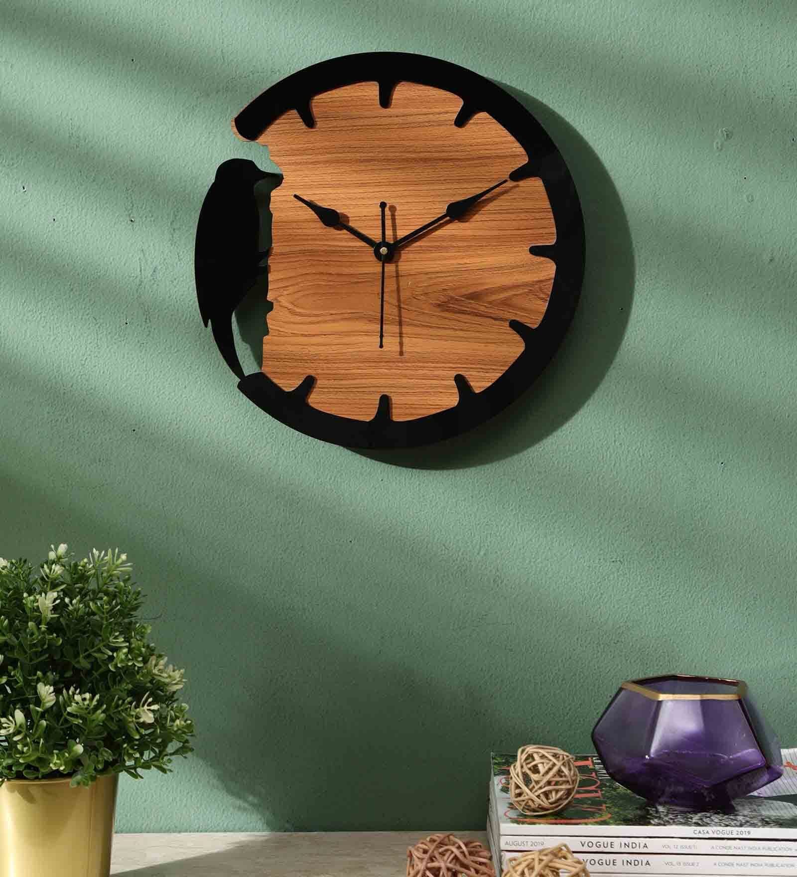 MDF And Acrylic Analog Pecker Wall Clock