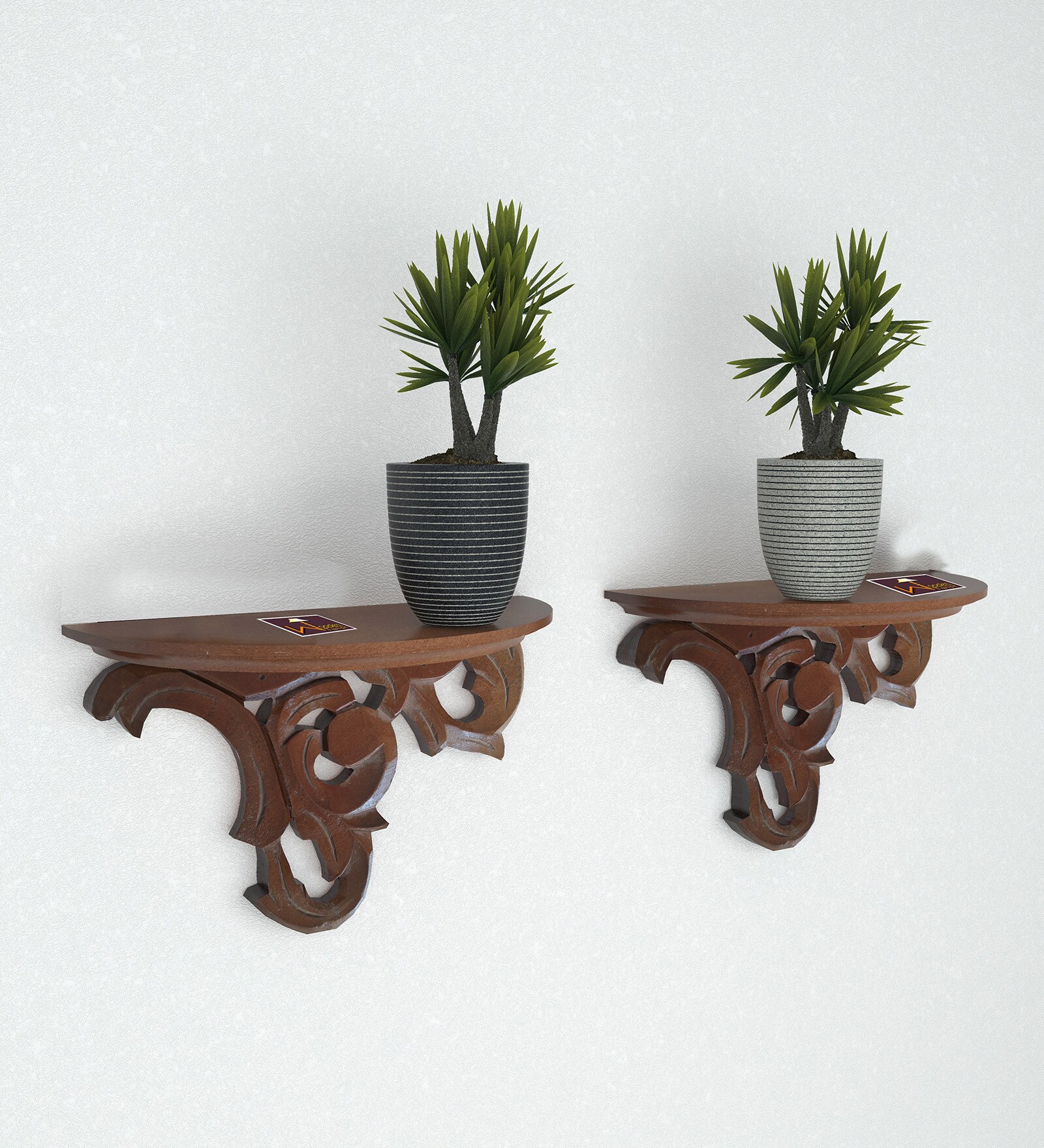 Buy Mdf Brown Wall Shelf Set Of 2 at 32 OFF by Wooden Twist Pepperfry