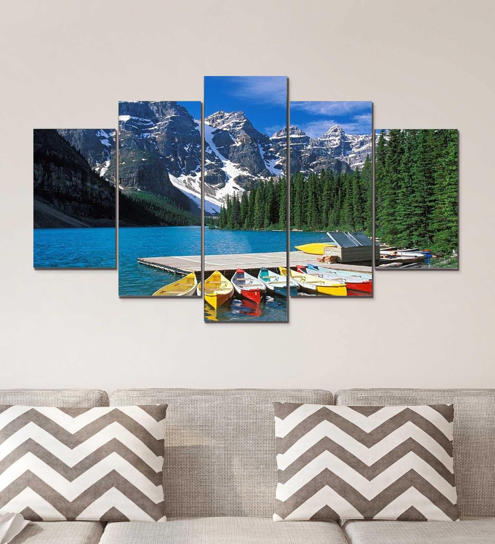 Buy MDF Digital Print Set of 5 Wall Art Painting by Go Hooked at 57% ...