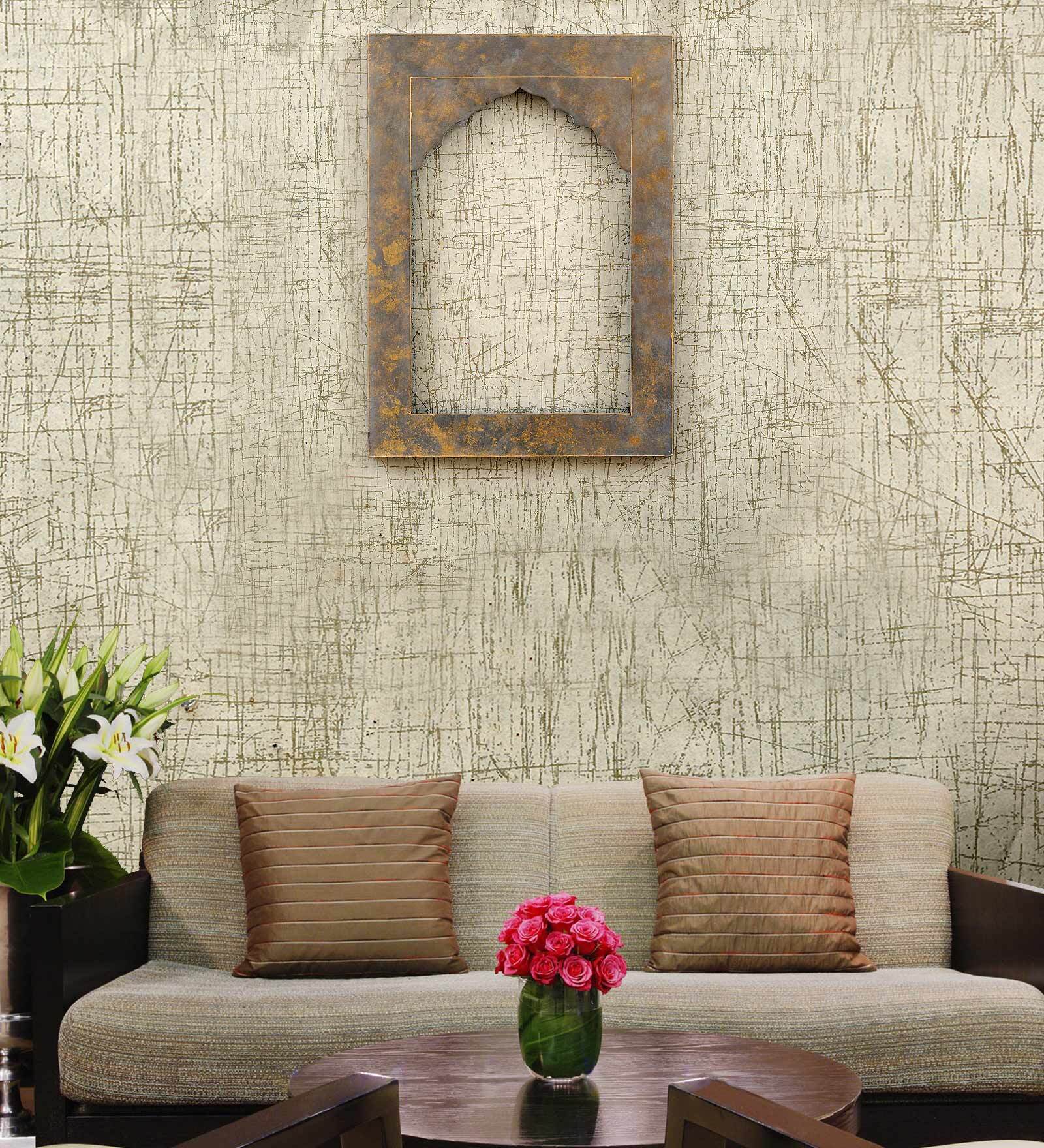 Mdf Handpainted Rectangle Copper Colour Frame