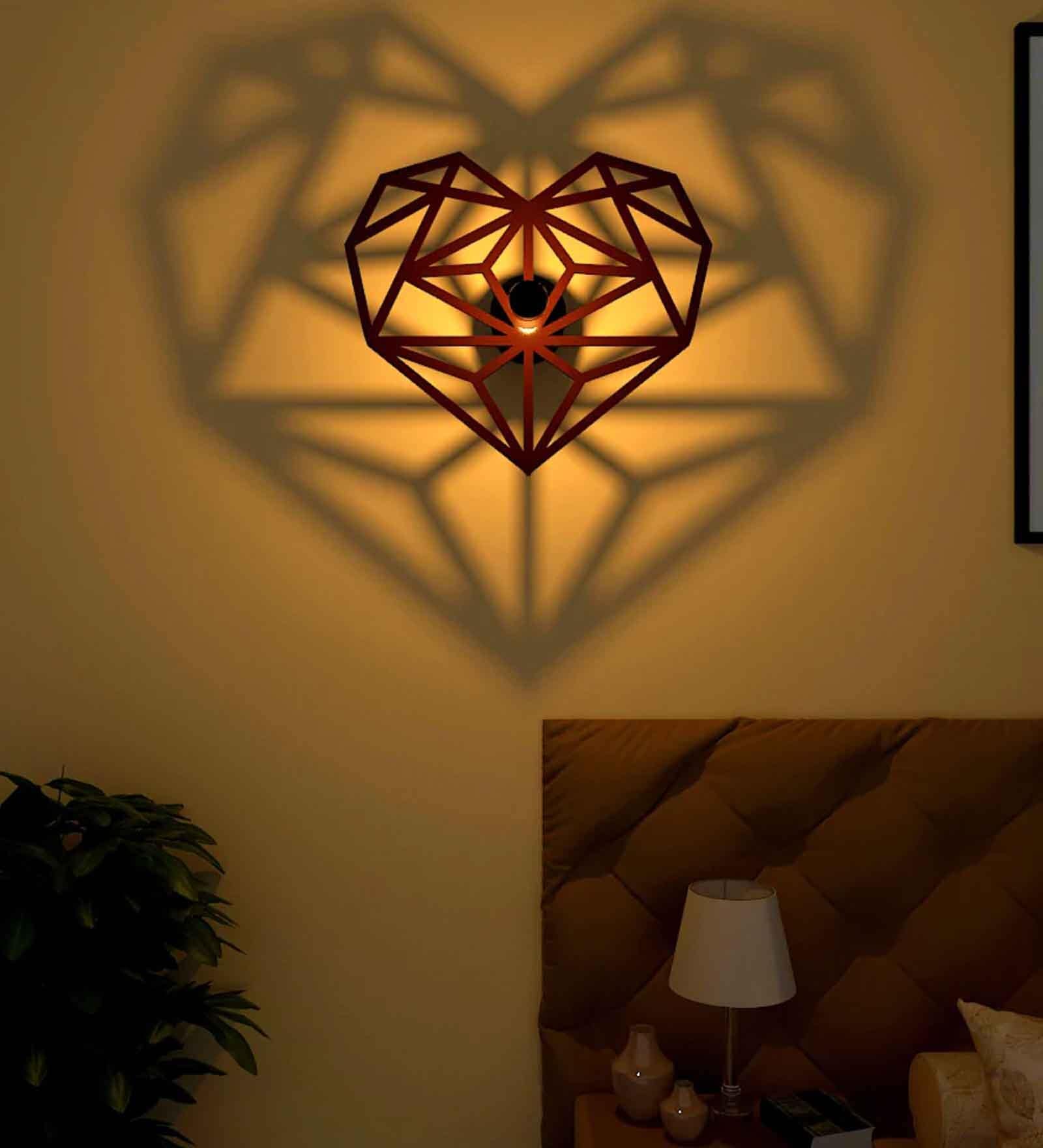 MDF Heart Design Creative Shadow lamp