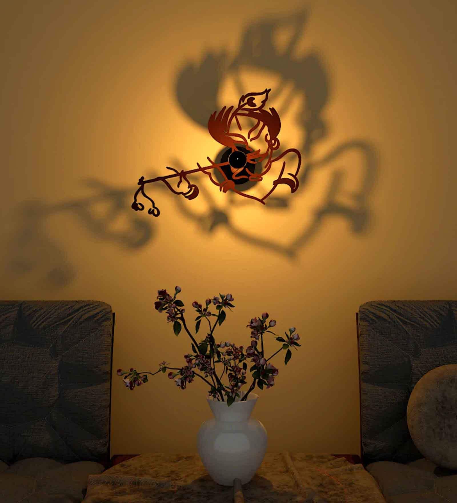 Wooden Novelty Wall Light (Brown)