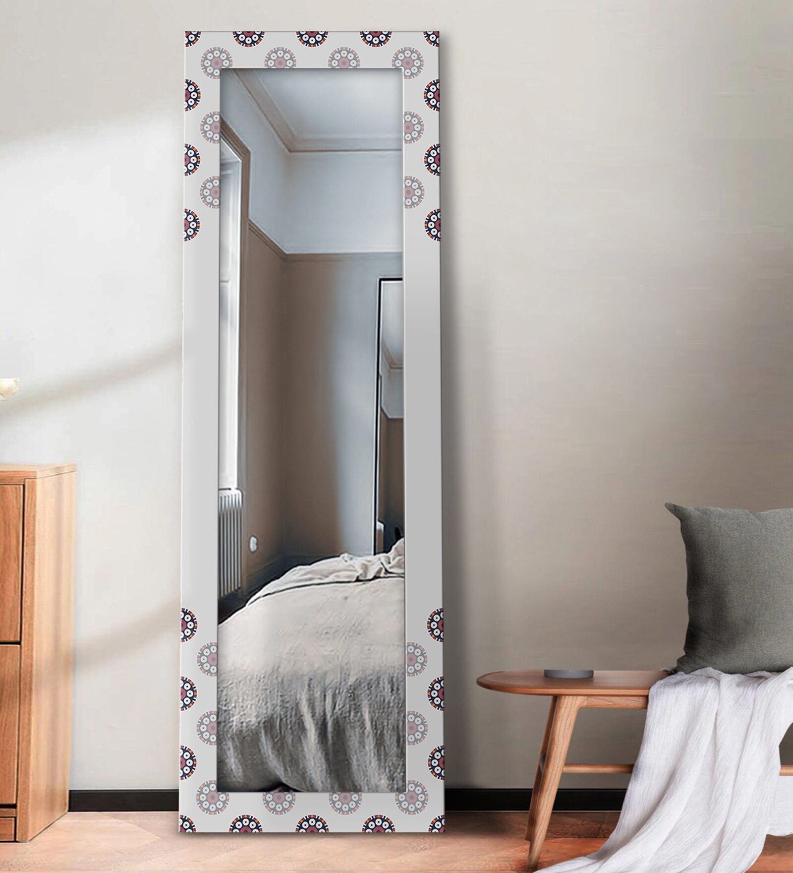 MDF Mandala Pattern 6 Ft Floor Mirror