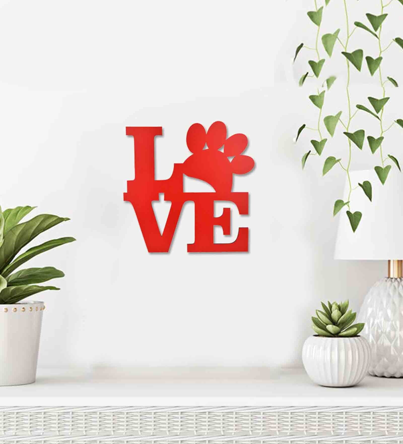 MDF Wall Hanging In Red