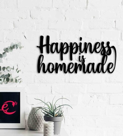 Happiness is Homemade MDF Wooden Wall Hanging by eCraftIndia