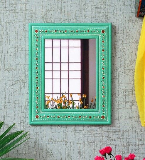Blue MDF Creation Wall Mirror